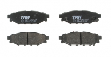 Купить GDB3568 TRW Тормозные колодки задние Forester (2.0 AWD, 2.0 D AWD) с звуковым предупреждением износа